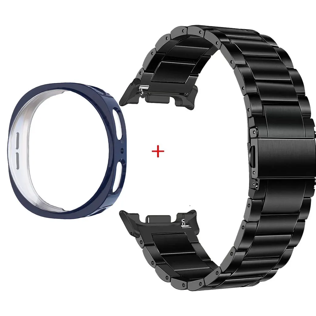 Luxury Stainless Steel Metal Strap with Full Coverage Case - Premium Bracelet Accessory
