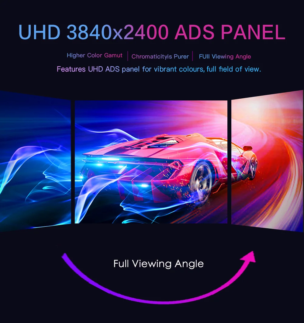 LESOWN 4K UHD ġ ̵ ũ ÷, 16 ġ 16:10 100% sRGB , USB C HDMI, ޴ Xbox ޴   ȭ