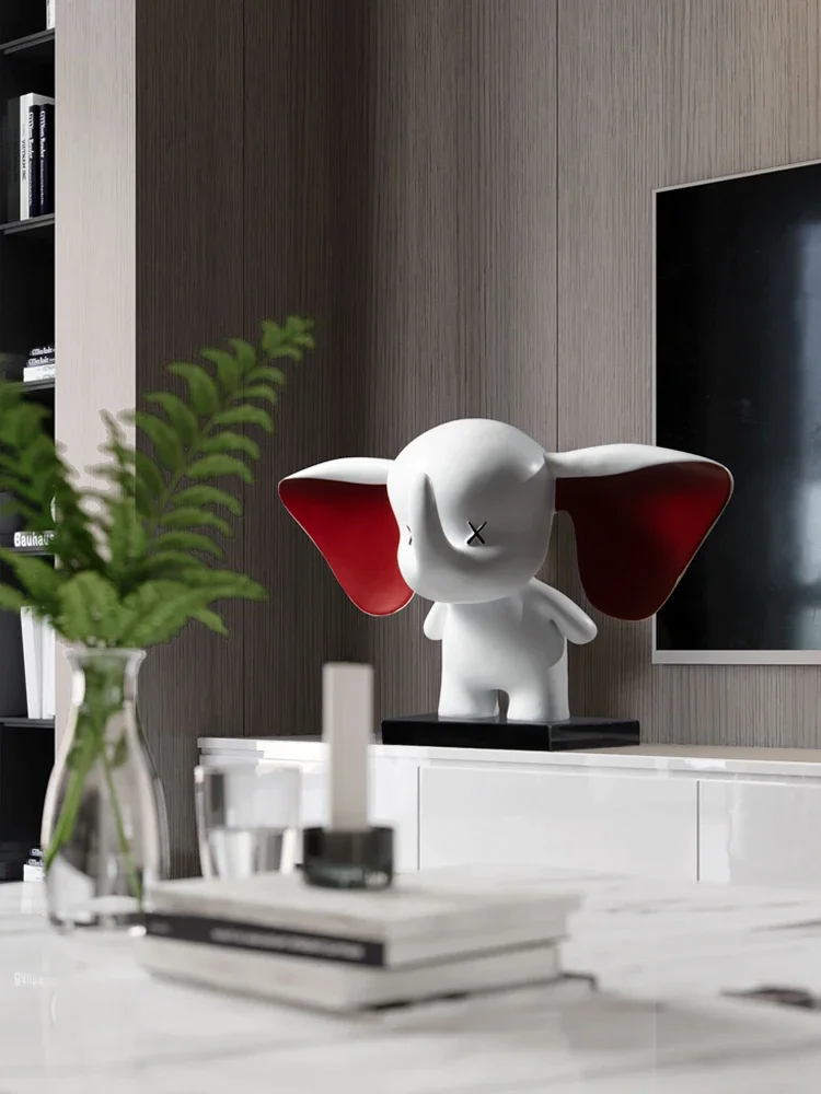 

HXL Dumbo Decoration Home Ornament Light Luxury High-End Living Room TV Cabinet Decoration