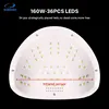 Uv Led Nail Lamp For Two Hand Uv Light For Nails 54 Pcs Light Bead Big Uv Gel Nail Lamp Quick Curing Nail Gel Polish 160w 5