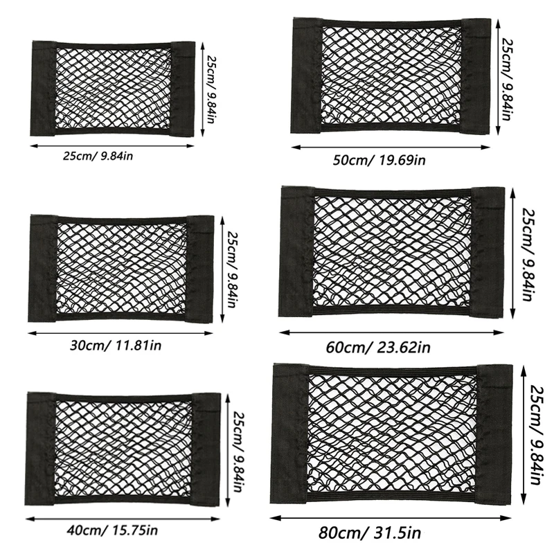 Filet élastique de rangement auto pour coffre voiture pêche 40x25cm organisateur équipement