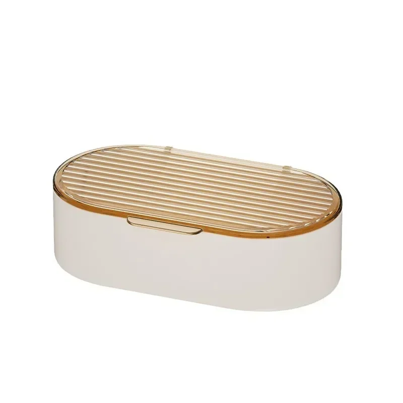 Double-layer Soap Box Household Bathroom Non-punching Hollow Drain Soap Box with Cover Dust Soap Box Holder Hot Sale