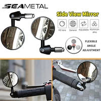 Motorcycle Handlebar Rearview Mirror Motorbike Handlebar Extended Mirrors Angle Adjustable Blind Spot Wide View Safety Mirror 1
