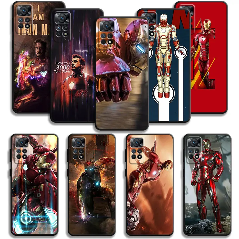 Marvel Mark 50 Iron Man Canon Fire Case Per Xiaomi Redmi Note 12 11T 11S 11 10 8 Pro 9 9S 9T 8T Per Mi 10 8 9A 9C 10C K40 Shell