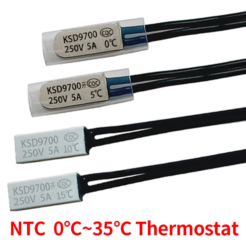 

Биметаллический дисковый термопротектор KSD9700 5A250V 0C-35C 0C 5C 10C 15C 20C 25C 30C 35C, 100 шт.