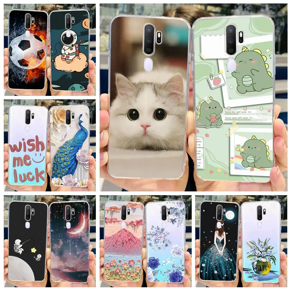 Stylish Painted Clear Silicone Phone Case, Soft Protective Cover