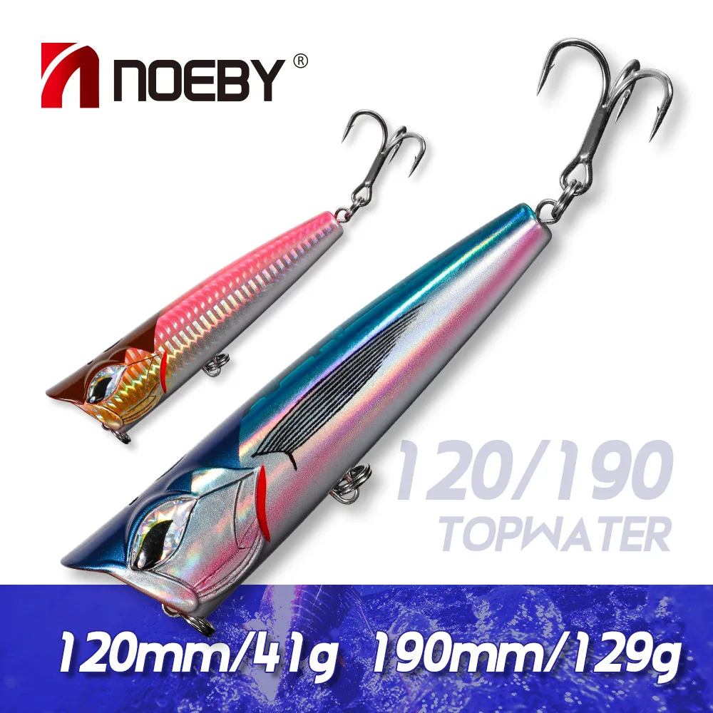 

NOEBY Popper Fishing Lures 120mm 150mm Topwater Bubble Jet Popper Bait Wobblers for GT Tuna Sea Fishing Lure