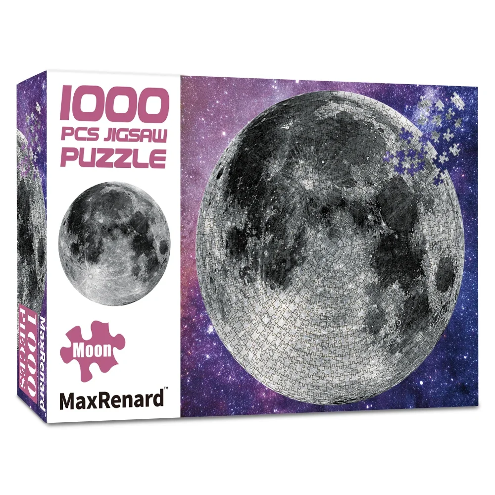 1000 Pieces The Moon Jigsaw Puzzle for Adult Round Puzzle Toy Family Game Home Wall Decoration Special Present Perfectly Fit 2