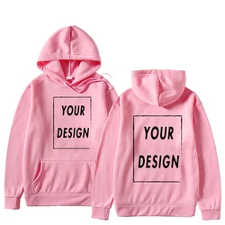 Custom Personalized Unisex Hoodie with Your Design or Logo - XXXL (Pink)