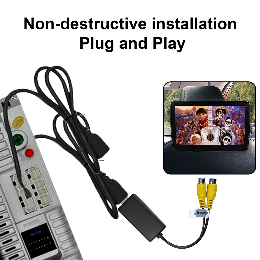 Video Output Adapter USB To CVBS 2 CVBS Output USB To RCA Cable DC 5V for Android Multimedia Player and Android TV Player
