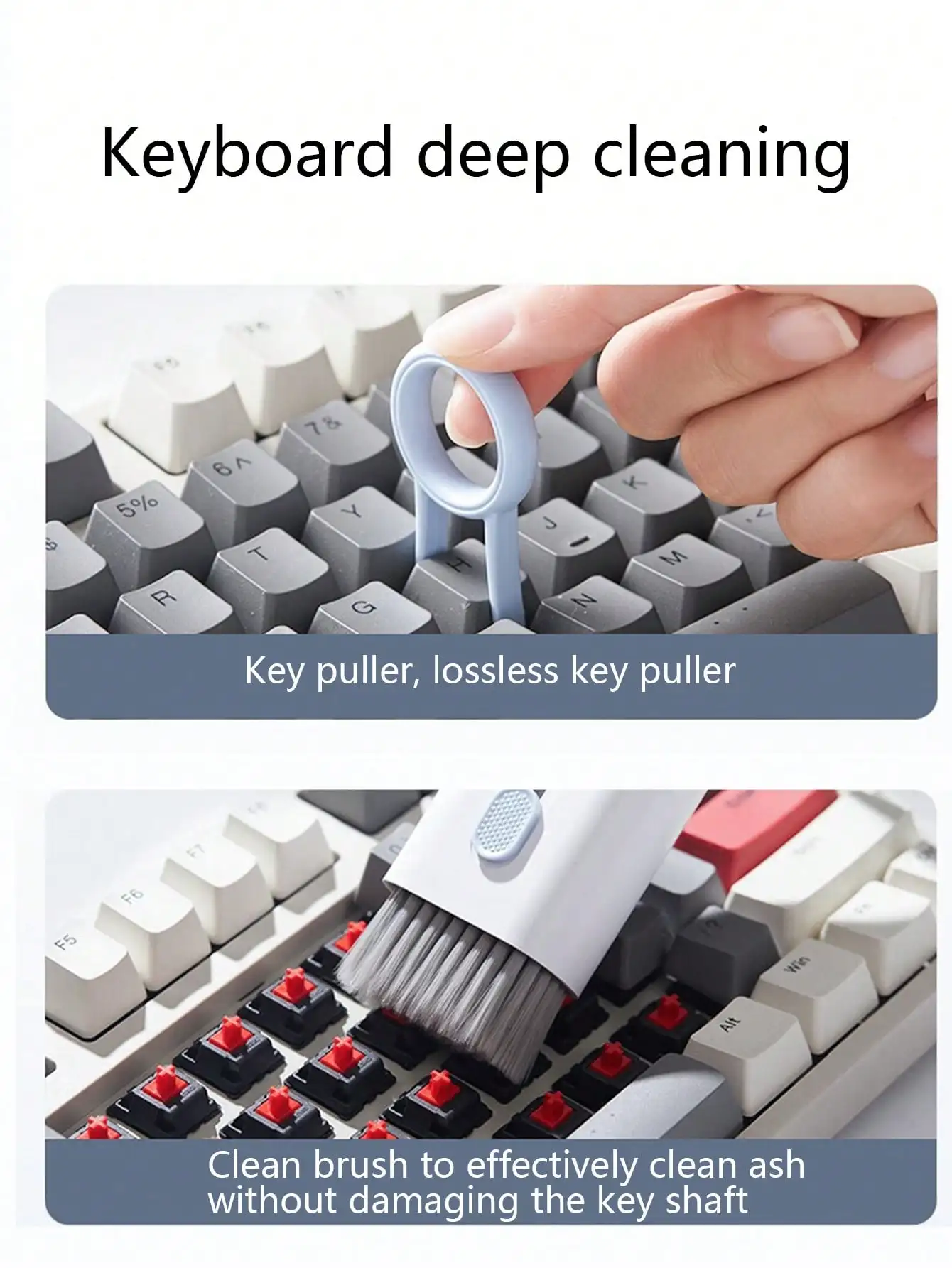 Premium 7-in-1 Keyboard Cleaning Kit with Soft Brush and Dust Remover