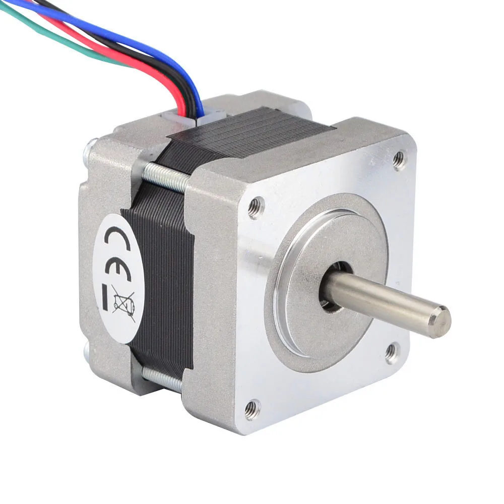 STEPPERONLINE Nema 16 스테퍼 모터 바이폴라 1.8deg 21Ncm 0.4A 39x39x34mm 4선 CNC 3D 프린터