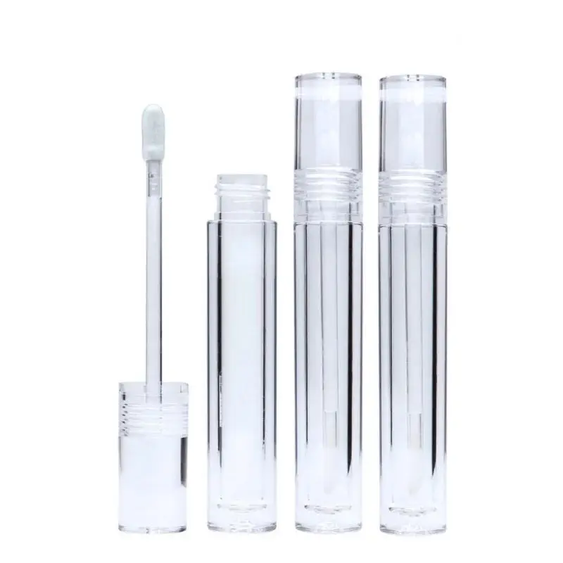 

30pcs 50pcs Transparent Lip Gloss Tubes Empty Round Plastic Lip Glaze Packaging Container Refillable Bottles 5.5ml Lipgloss Tube