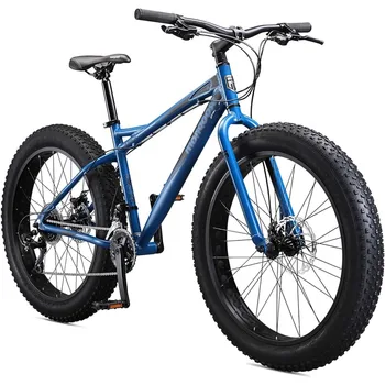 Men and Women's Fat Tire Mountain Bike, 26x4-Inch Big Fat Wheels, 16-Speed Trigger Shifters, Adult Aluminum Mountain Frame, Blue 1