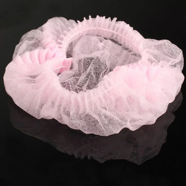 20pcs Disposable Hair Net Cap Non Woven Anti Dust Hat Spray Tanning Head Cover Gorra Redonda No Tejida Fast Drop Shipping 6
