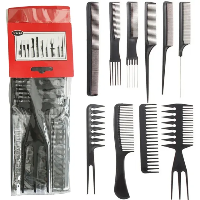 New Barber Hairdressing Combs Multifunction Hair Detangler Comb Anti-static Haircare Hairstyling Tool Set Stylist Accessories