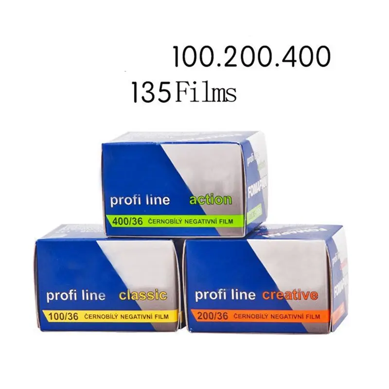 BNVN-흑백 135 필름 소형팩 100 200 400 ISO 클래식 36장 노출 롤 코닥 M35 H35 H35N 재사용 가능 카메라용