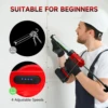 Cordless Caulking Gun for Makita 18V Battery with LED Light 4 Adjustable Speed Adhesive Gun 10oz/300ml Silicone Gun (No Battery) 2