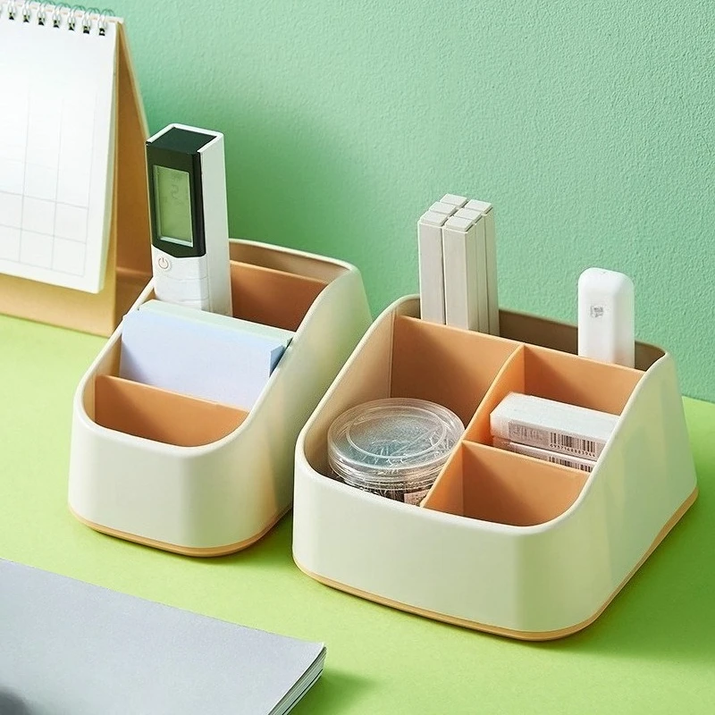 Desktop Four Grid Storage Basket, Trapezoidal Storage Box, Storage for Remote Keys and Miscellaneous Items,Back To School Season