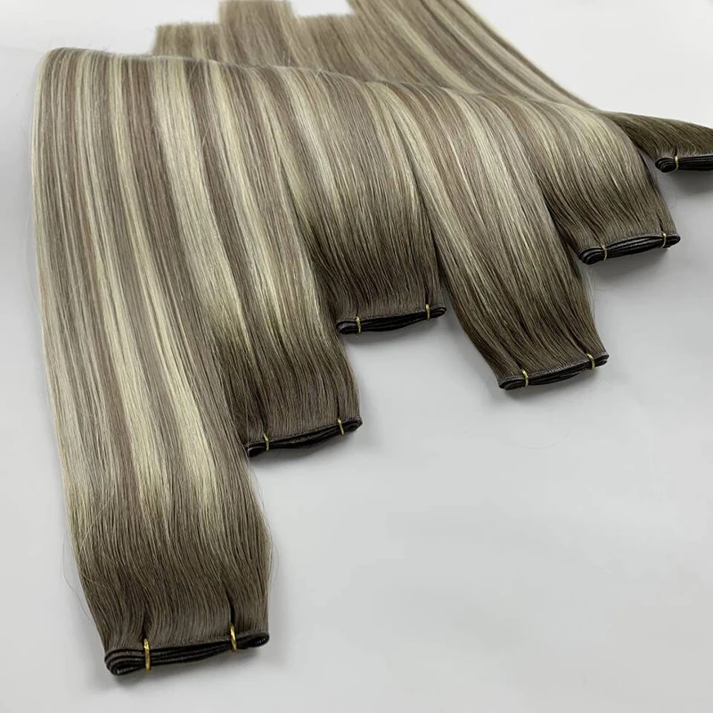 30inch Genius Weft Invisible Straight Indian Remy Hair Extensions 100G/package Human Virgin Hair Bundles For Women Weaves