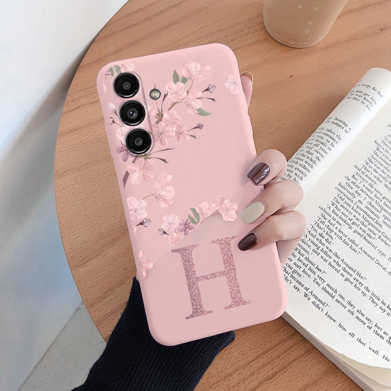 thumbnail image 1 of Letter Flower Phone Case For Samsung Galaxy S23 S 23 Plus Shockproof TPU Bumper Soft Silicone Cover For Samsung S23 Ultra Fundas, 1 of 5