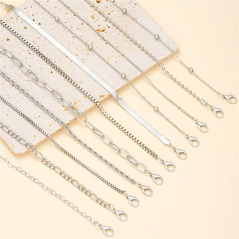 Chain Bead Bracelets for Women 11pcs/set