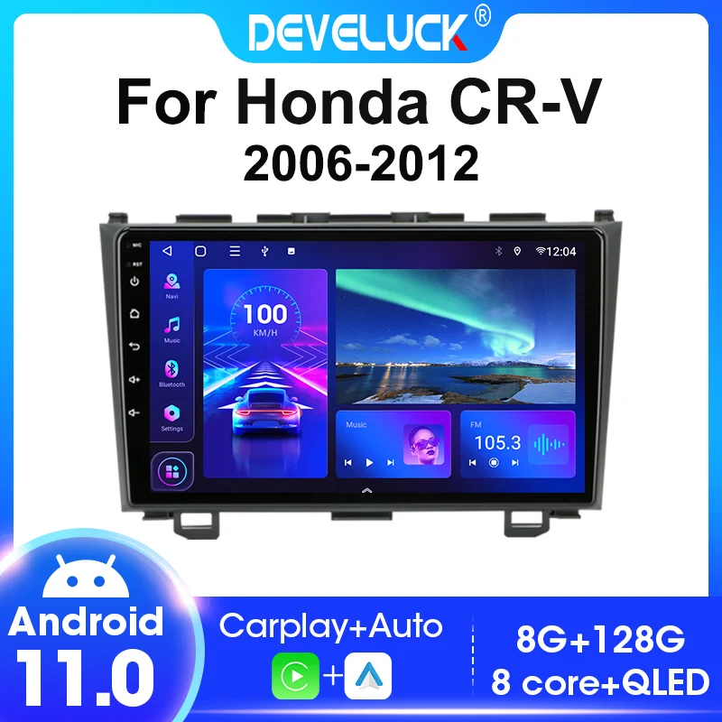 

2 Din Android 11 автомобильное Стерео Радио мультимедийный видеоплеер для Honda CRV CR-V 2006 - 2012 навигация GPS Carplay 4G головное устройство DSP