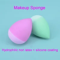 Cosmetic Puff Powder Smooth Women's Makeup Foundation Sponge Beauty Make Up Tools Silicone Infused Water Drop Blending Shape 2