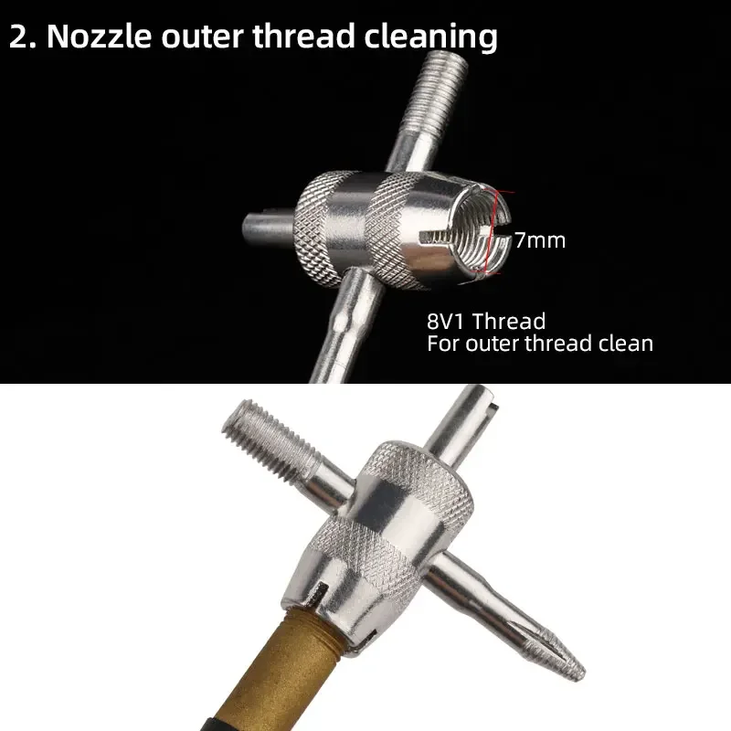 In Bicycle Schrader Valve Core Wrench AV Nozzle Remove Install