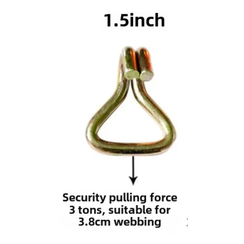 Heavy Duty Ratchet Tie Down Webbing Strap Double J Hooks Trailer Tow Lashing Accessories for 1" 1.5&lsquo;&rsquo; 28mm Straps Webbing 1T 3T