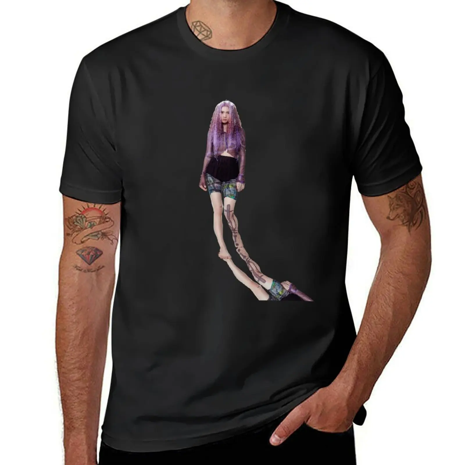 grimes T-Shirt customs anime clothes t shirts men
