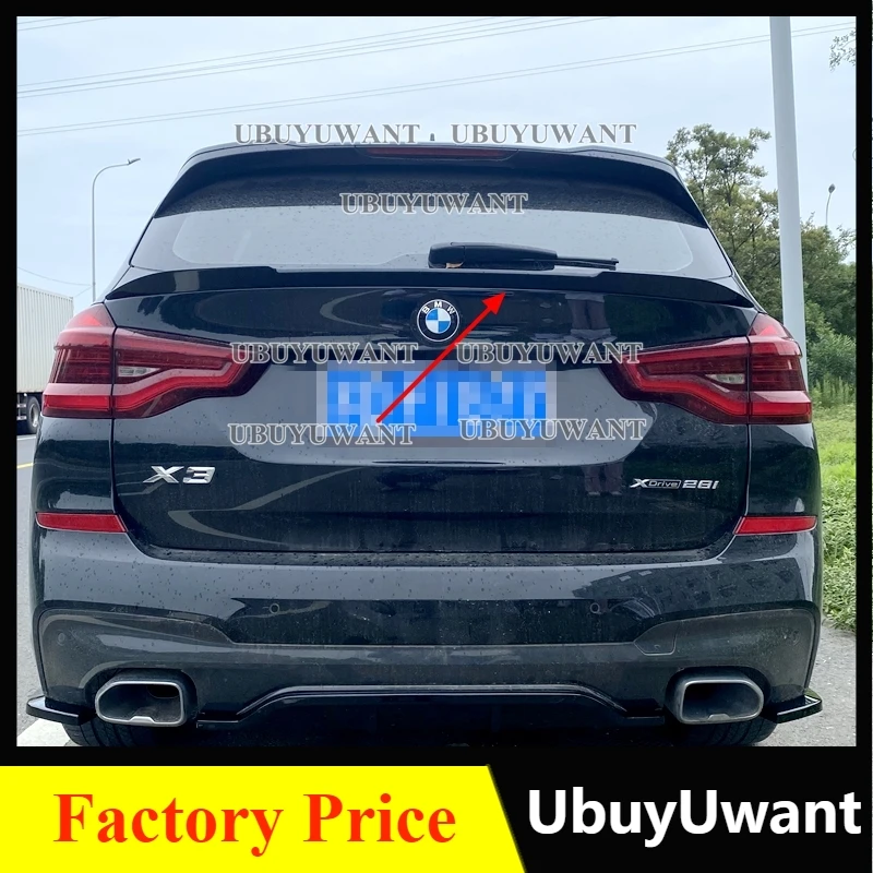 

For BMW X3 G01 High Quality Carbon Color and Glossy Black Color Rear MIddle Spoiler Tail Wing Trunk Cover Car Styling 18-21