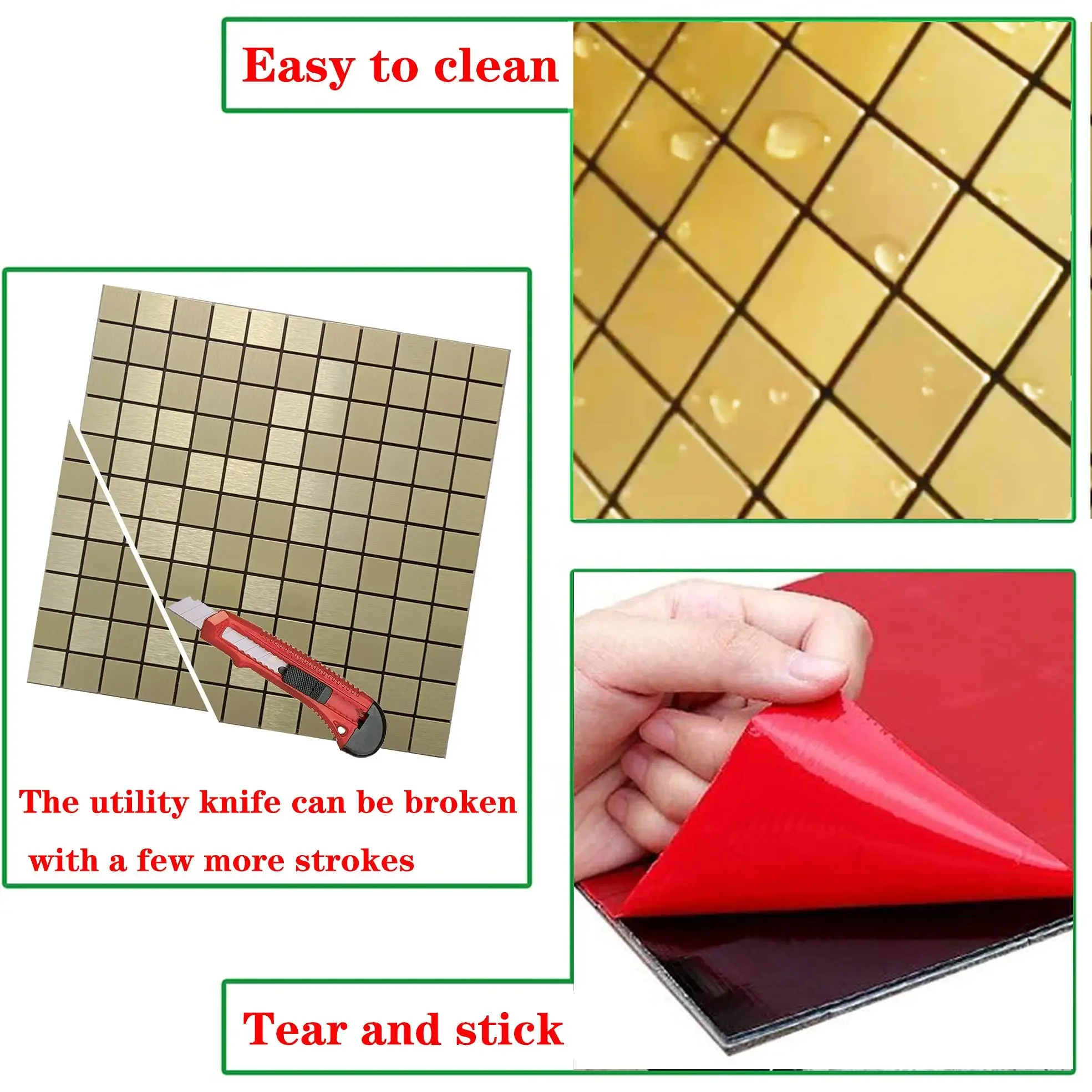 Azulejos de pared antisalpicaduras para cocina, azulejo de mosaico  autoadhesivo impermeable, paneles de pared 3d, azulejo de baño contra  salpicaduras, Lowes - AliExpress, image size:1969x1969