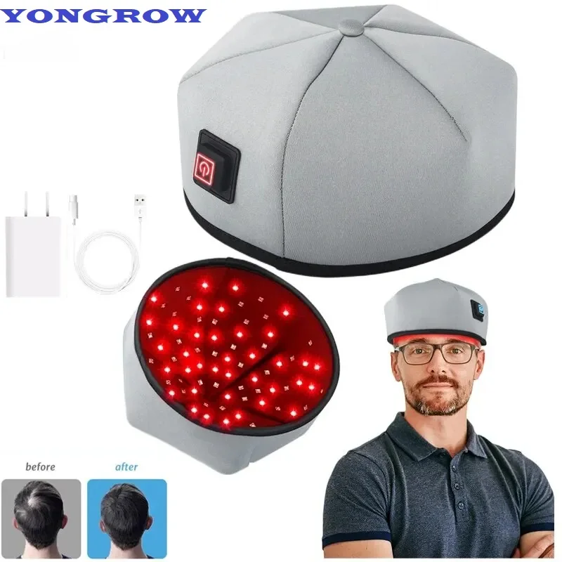 

Hair Growth Cap LED Red Light Therapy cap Anti Hair Loss Anxiety Stress Relief Head Pain Hat Scalp Relax Massager hat