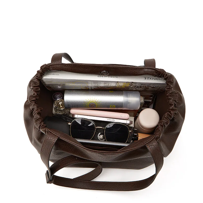 Fashion Casual Women's Handbag High Class Simple Shoulder Crossbody Bag New Style Commuting Tote Bag Trendy