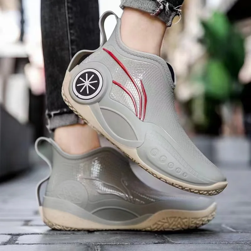 Botas de lluvia para pesca al aire libre para hombre 2023, botas de lluvia impermeables antideslizantes de moda, botas de lluvia para trabajo en la cocina interior, botas para lavado de autos.