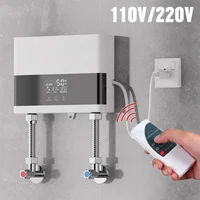 110V 220V chauffe-eau instantané salle de bains cuisine mural chauffe-eau électrique LCD affichage de la température avec télécommande 1