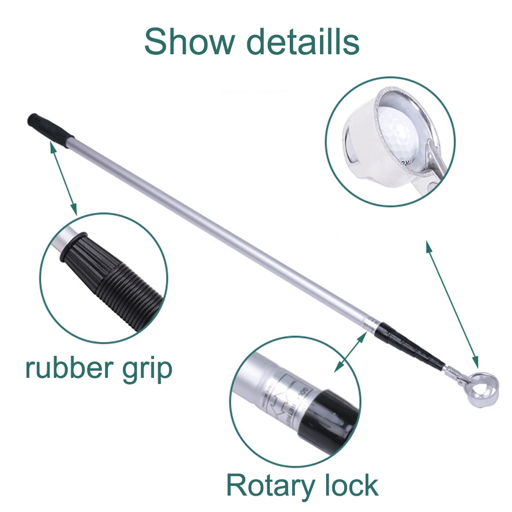 Retractable Golf Ball Picker Aluminum alloy Golf Ball Retriever Grabber
