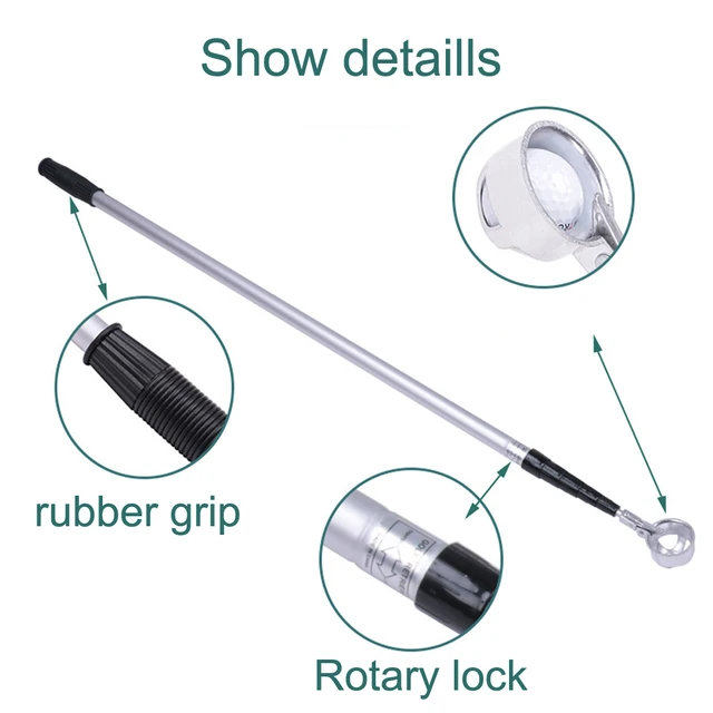 Retractable Golf Ball Picker Aluminum alloy Golf Ball Retriever Grabber