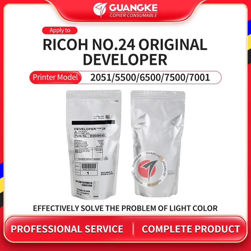 Tipo 24 Nero Sviluppatore Polvere B0649640 900G Per Ricoh 1060 1075 2075 9001 9002 7001 7502 7503 8001 7500