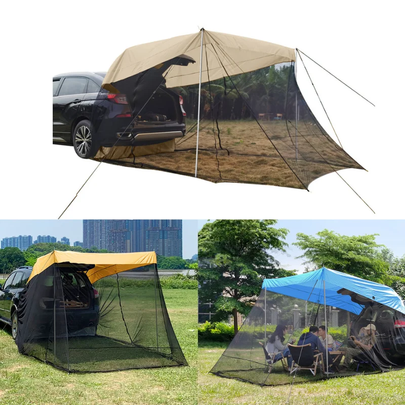 Car Rear Extension Sunshade Tent Vehicle Trunk Side Awning SUV Offroad