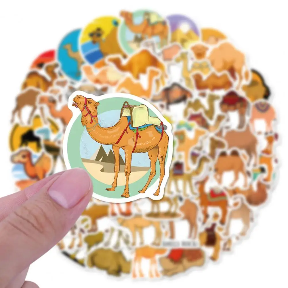 Scrapbooking Sticker Waterproof Camel Stickers Decorative Decals for Laptop Skateboard Guitar Scrapbooking Ideal for Kids Teens