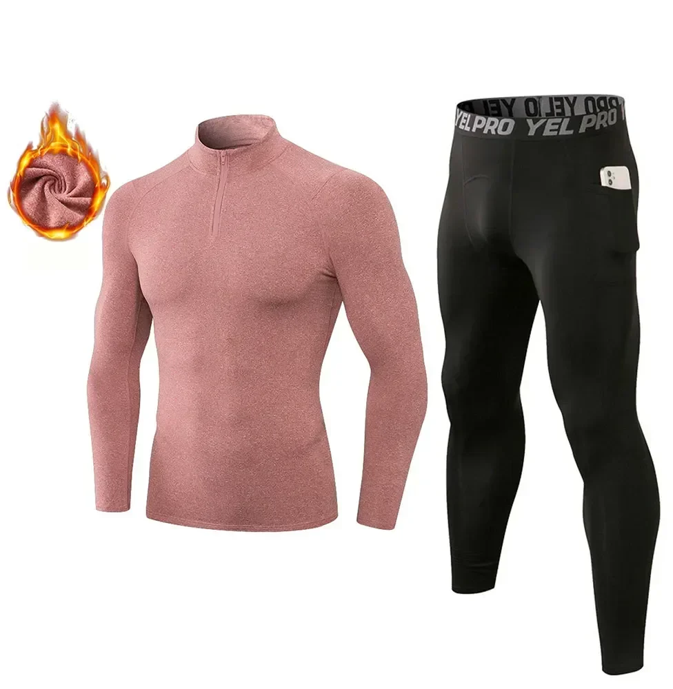 

Комплект Рашгард, компрессионная одежда для фаната, новое нижнее белье, Термокальсоны, флисовые зимние длинные теплые мужские термо