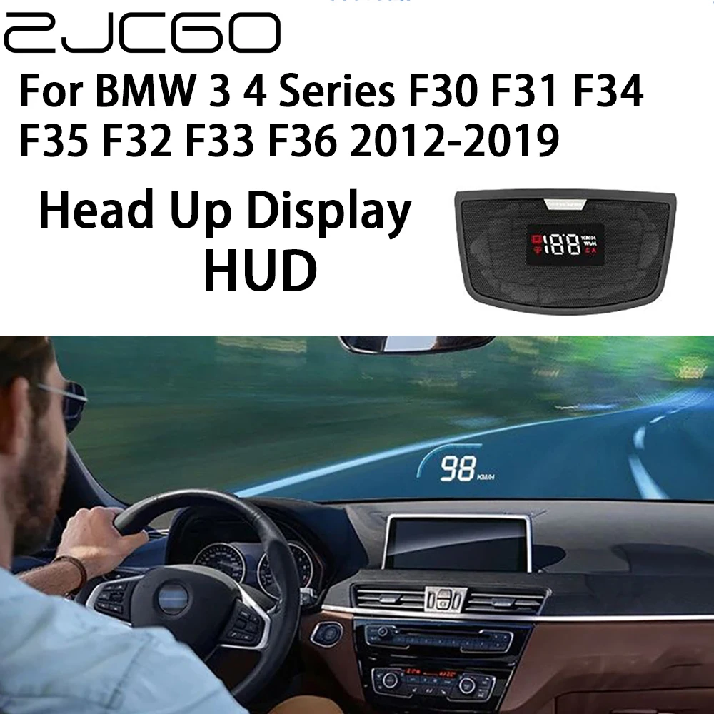 ZJCGO Auto HUD Display Car Projector Alarm Head Up Display Speedometer  Windshield for BMW 3 4 Series F30 F31 F34 F35 F32 F33 F36