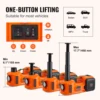 VEVOR Electric Car Jack 5 Ton Hydraulic Car Jack Portable Car Jack Lifting for SUV MPV Sedan Truck Change Tires Garage Repair 3