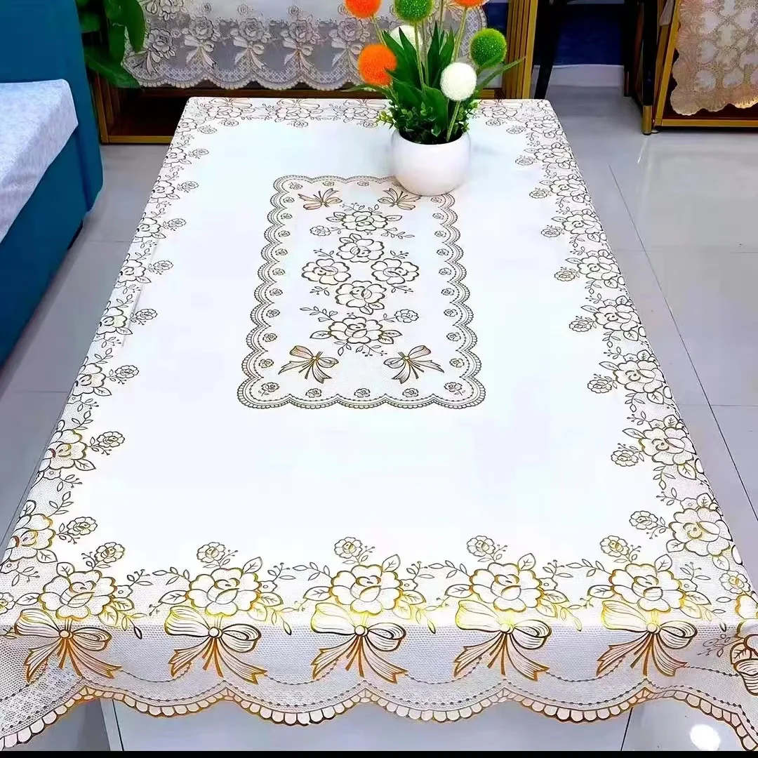 NoEnName_Null mantel de mesa cuadrada mesas de centro para salas tovaglia pizzo Mainland China Organza Fabric 5