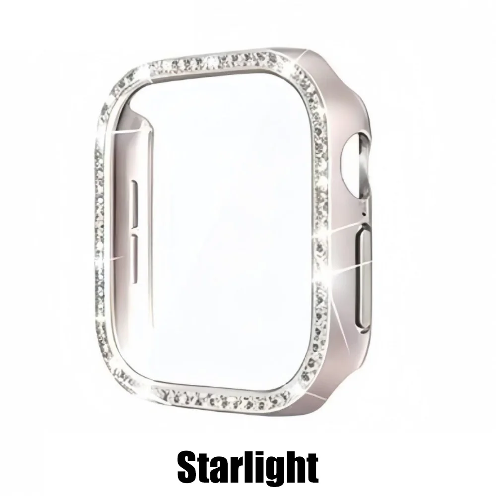 Luxurious Bling Diamond PC Case with Tempered Glass Screen Protector