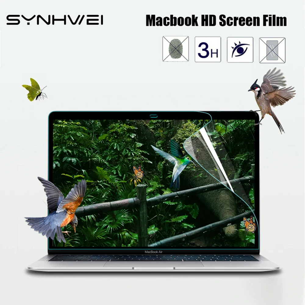 Protetor de Tela para Macbook Todos os Modelos ar 13 m1 Pro 13 14 15 16 Barra Toque Max Capa hd Filme Macio Guarda Macbook Acessórios