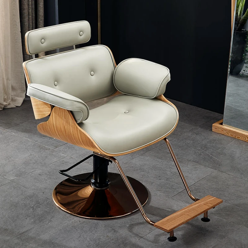 Barbershop Aesthetic Barber Chairs Hair Makeup Cosmetic Vanity Barber Chairs Reclining Sillas De Barberia Modern Furniture