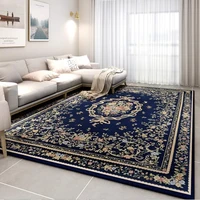 Living Room Carpets American Flower Print Light Luxury Soft Coffee Table Rug Large Area Fluffy Bedroom Bedside Mat Alfombra 양탄자 2